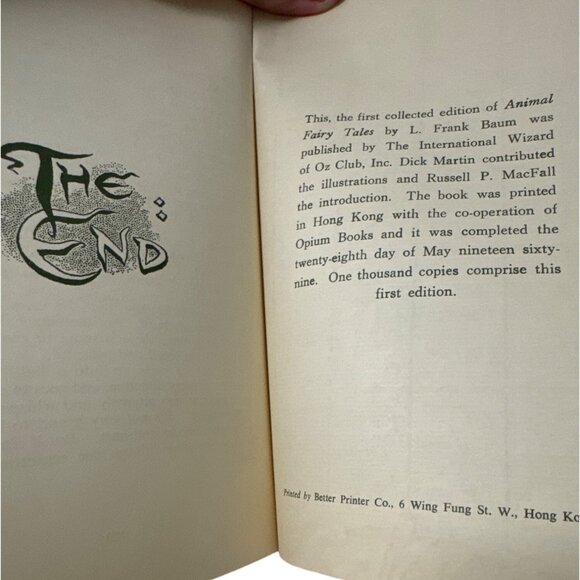 L Frank Baum Dick Martin Animal Fairy Tales 1st Edition 1969 Opium Books SC Vtg - Picture 10 of 12